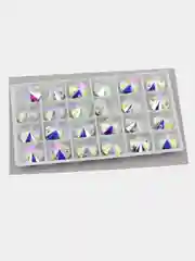Ледяной стеклянные пришивные стразы Dongzhou Риволи CrystalAB