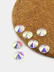 Ледяной стеклянные пришивные стразы Dongzhou Риволи CrystalAB