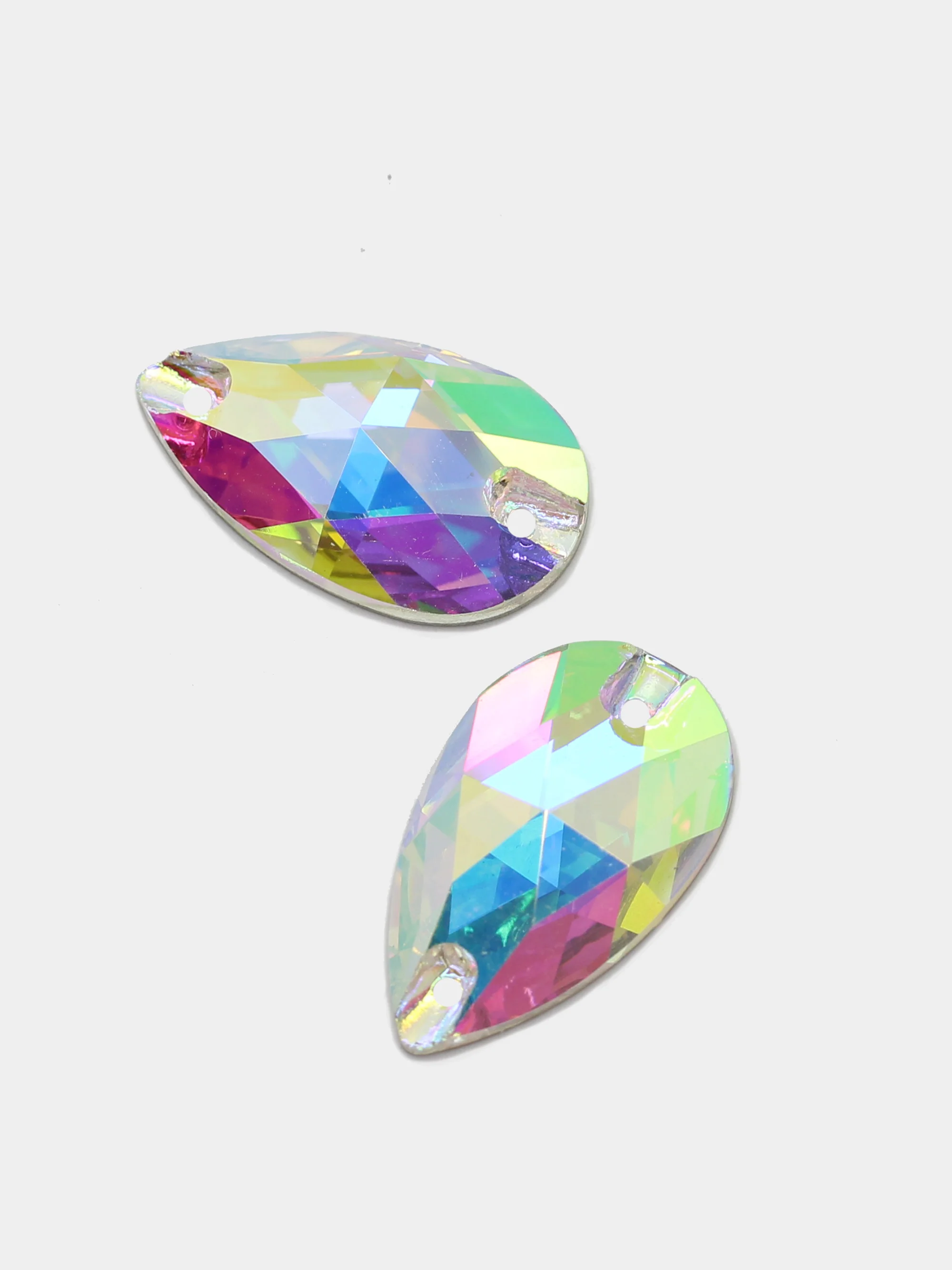 Ледяной стеклянные пришивные стразы Dongzhou Капля Crystal AB