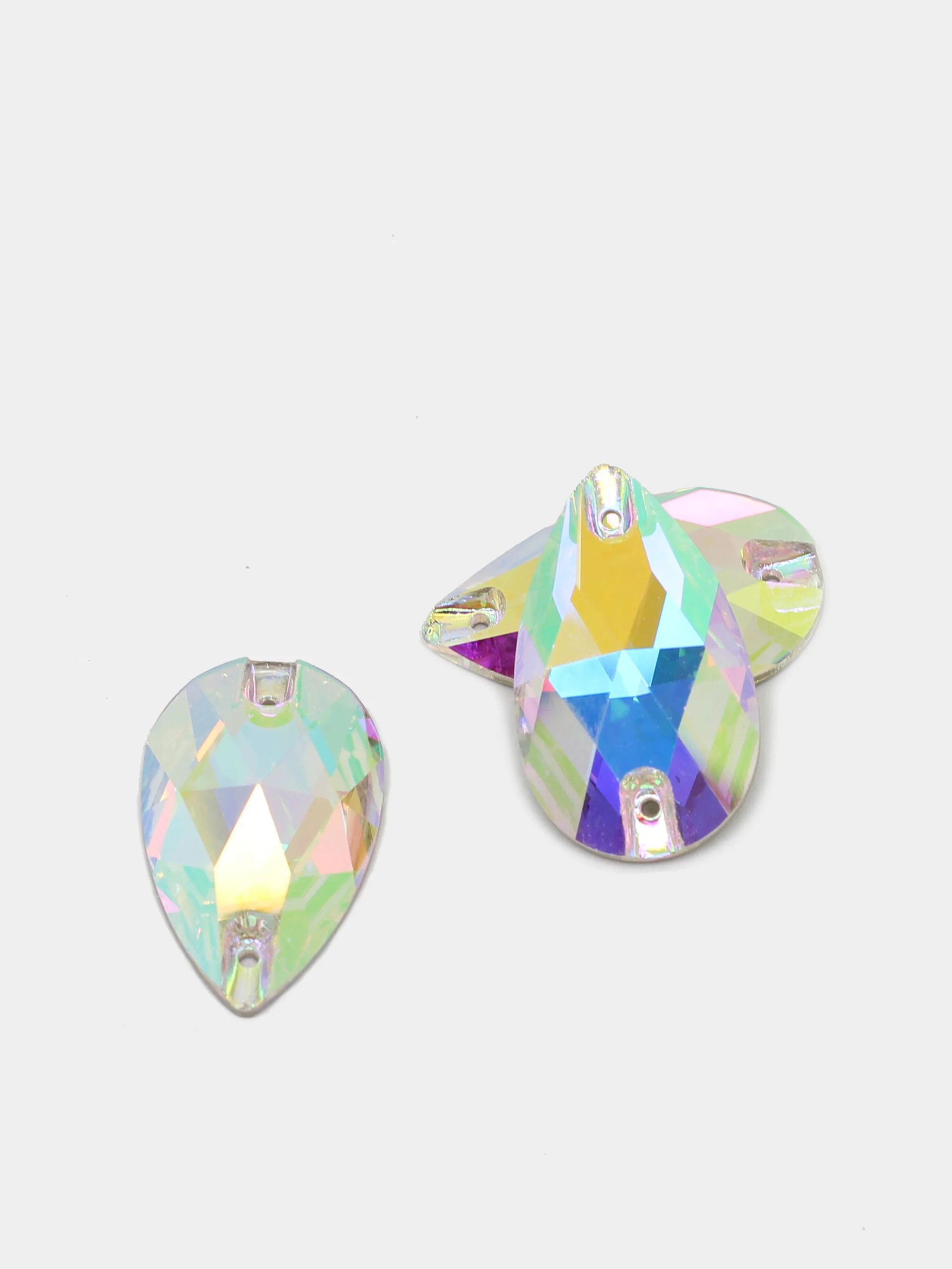Ледяной стеклянные пришивные стразы Dongzhou Капля Crystal AB