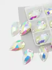 Ледяной стеклянные пришивные стразы Dongzhou Капля Crystal AB