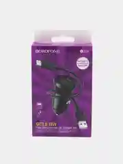 Черный автомобильное зарядное устройство USB 2,4A BOROFONE BZ18,BZ18A PD20W Quick Charge 3.0