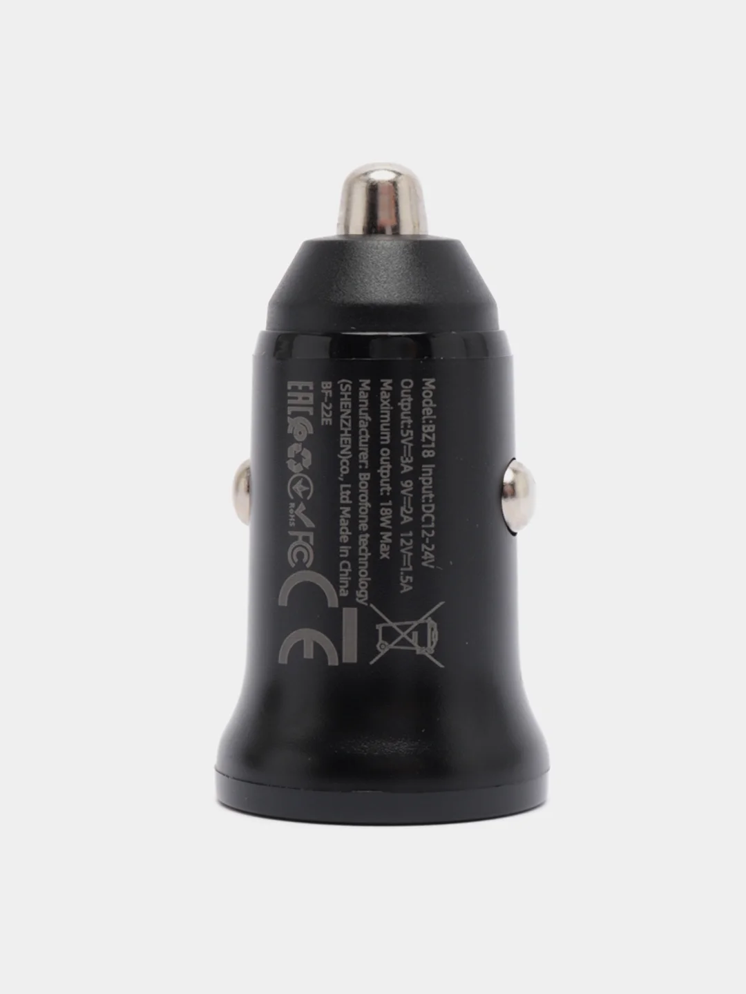 Черный автомобильное зарядное устройство USB 2,4A BOROFONE BZ18,BZ18A PD20W Quick Charge 3.0