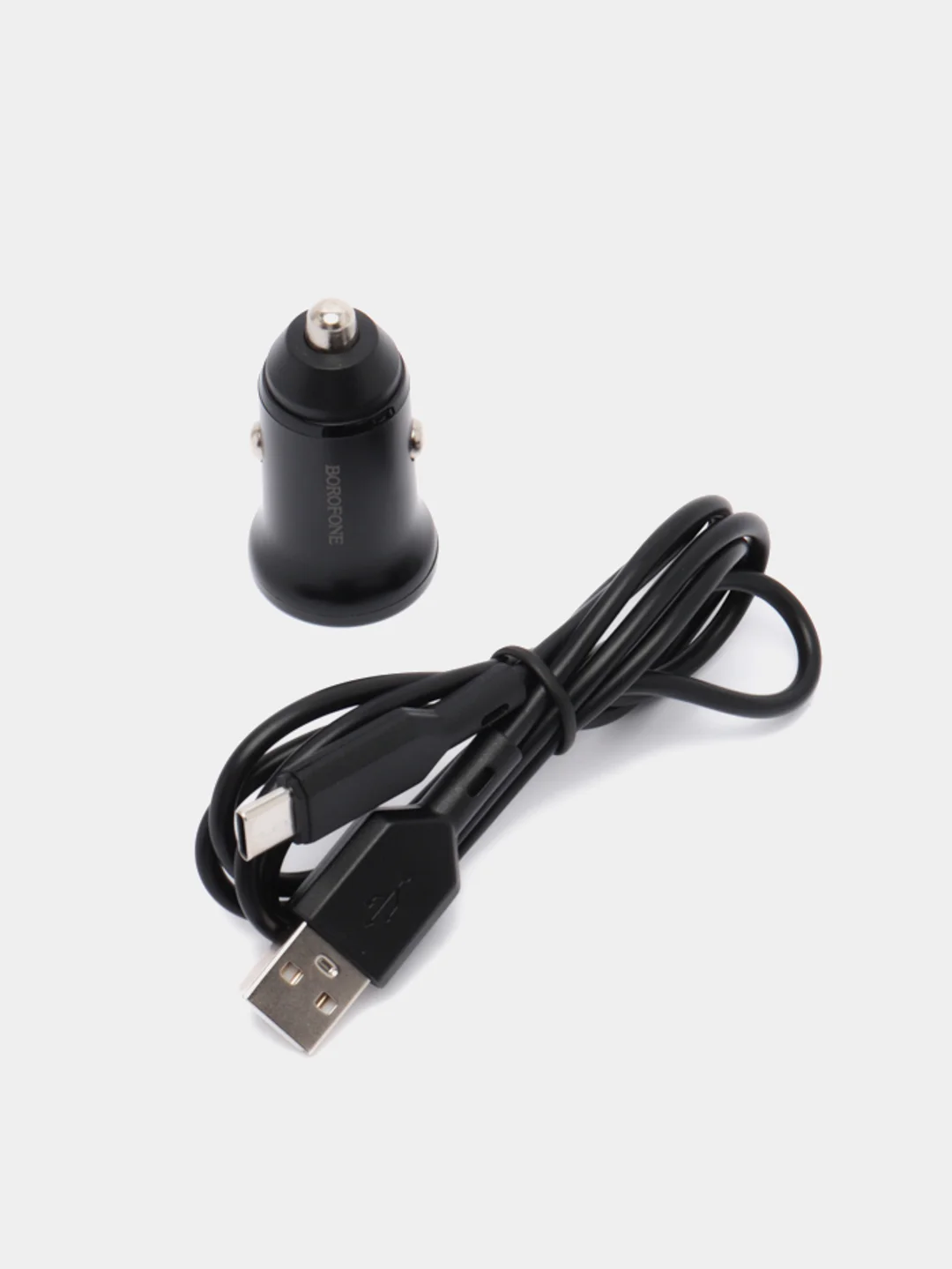 Черный автомобильное зарядное устройство USB 2,4A BOROFONE BZ18,BZ18A PD20W Quick Charge 3.0
