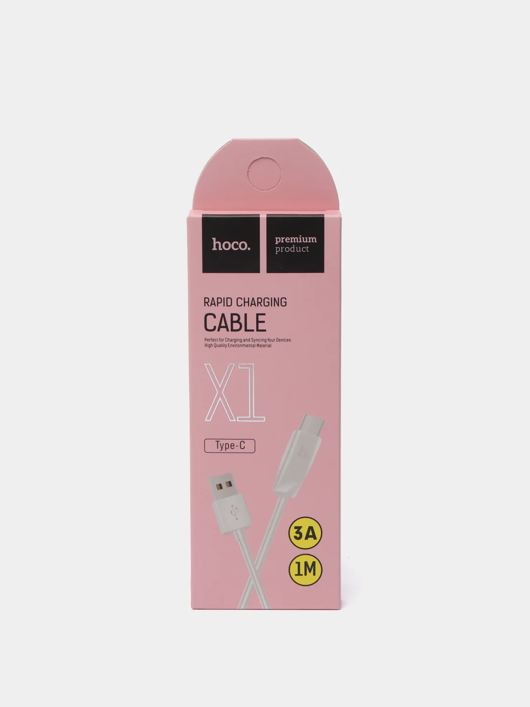Белый кабель зарядный Hoco X1, Type-C, Micro-USB, Lightning (для iPhone и Android)