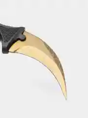 Золотой нож керамбит из игры CS Go в паутине