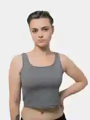 Серый майка топ женский