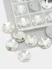 Прозрачный стеклянные пришивные стразы Pellosa Риволи Crystal