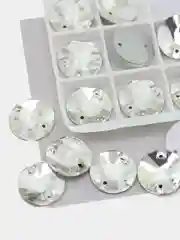 Прозрачный стеклянные пришивные стразы Pellosa Риволи Crystal