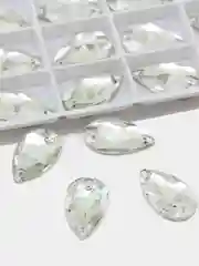 Прозрачный стеклянные пришивные стразы Pellosa Капля