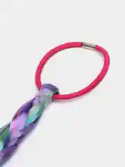 Синий резинка с косичкой