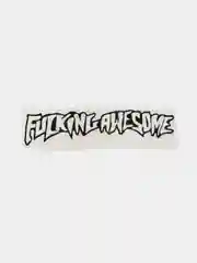 Черный наклейка "FUСKING AWESOME" на телефон, ноутбук, чехол