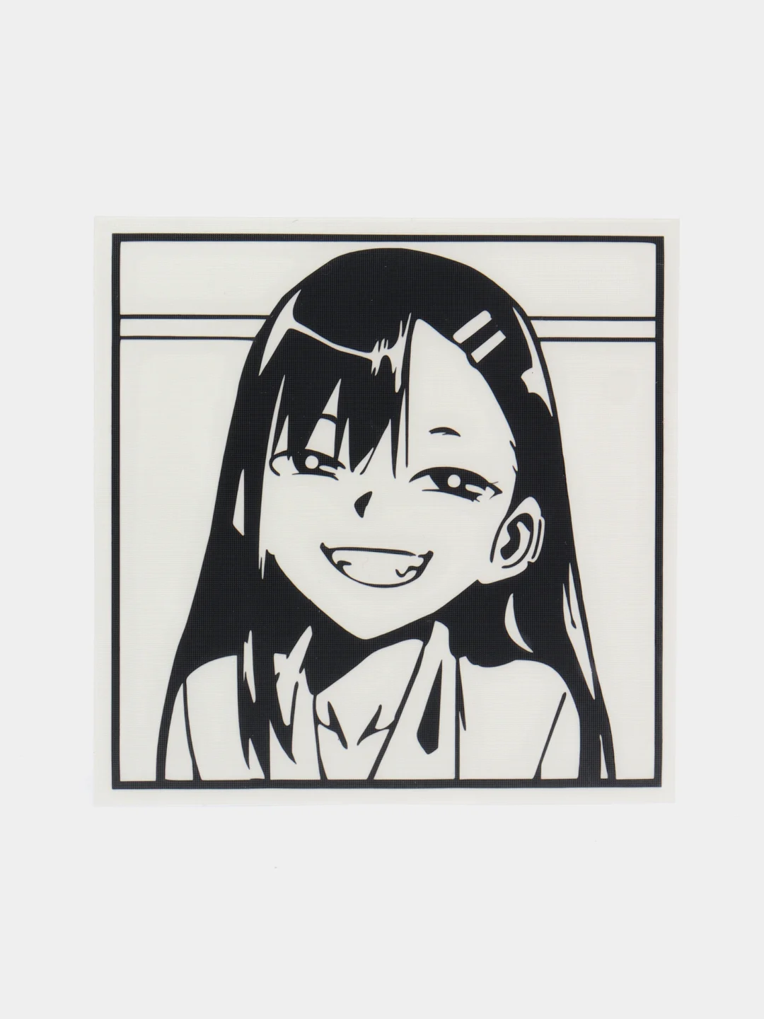 Черный nagatoro sun "Хаясе Нагаторо"- JDM sticker голографическая наклейка на авто без фона
