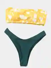 Лимонный купальник женский раздельный