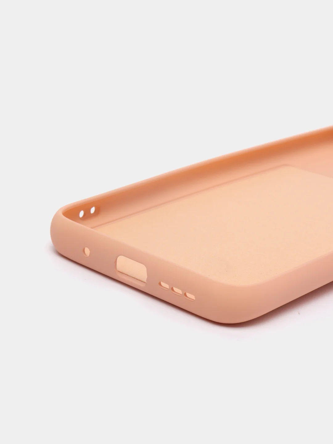 Бежевый чехол силиконовый с микрофиброй и защитой камеры для Xiaomi Poco M3 (покофон)