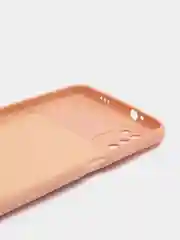 Бежевый чехол силиконовый с микрофиброй и защитой камеры для Xiaomi Poco M3 (покофон)