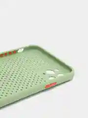 Оливковый чехол силиконовый с перфорацией для Айфон  iPhone 11 /11 Pro / 11 Pro Max / 12