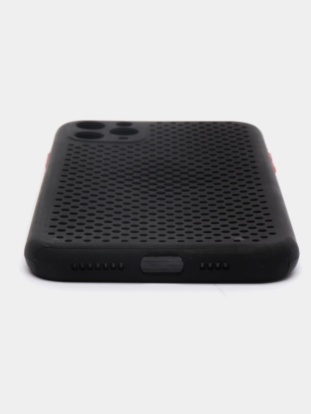 Черный чехол силиконовый с перфорацией для Айфон iPhone 11 /11 Pro / 11 Pro Max / 12