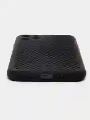 Черный чехол силиконовый с перфорацией для Айфон  iPhone 11 /11 Pro / 11 Pro Max / 12