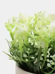 Цветок искусственный в горшке "Белый вереск", 9,5*10,5*15 см