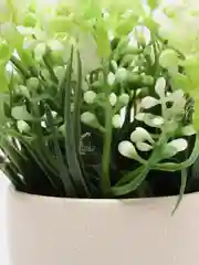 Цветок искусственный в горшке "Белый вереск", 9,5*10,5*15 см