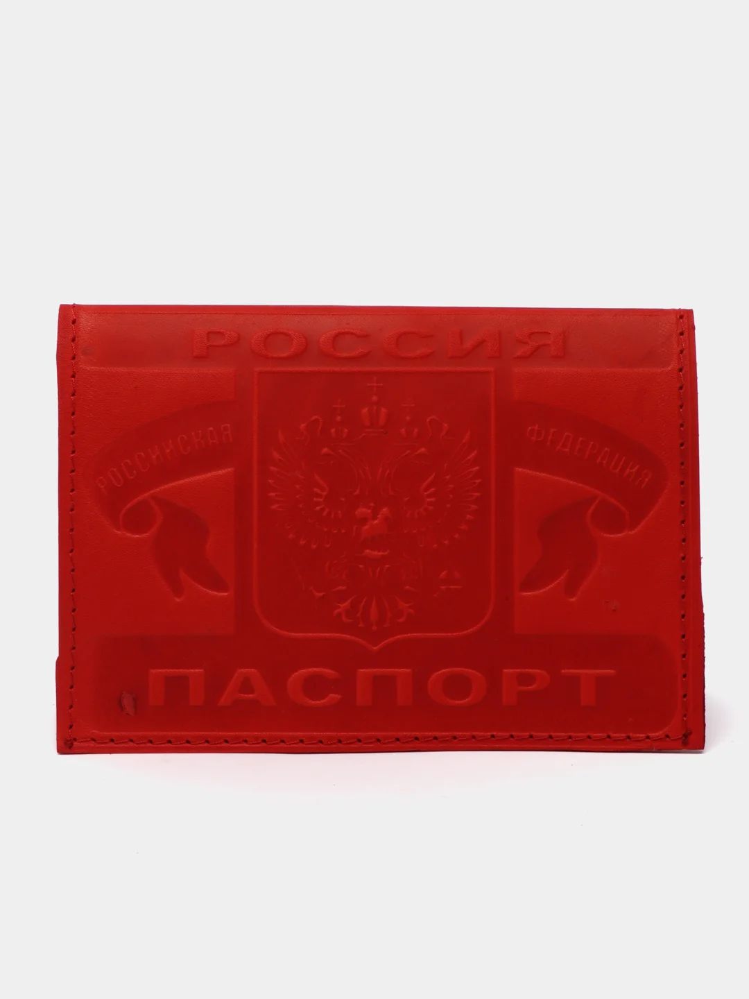 Красный обложка на паспорт из натуральной кожи