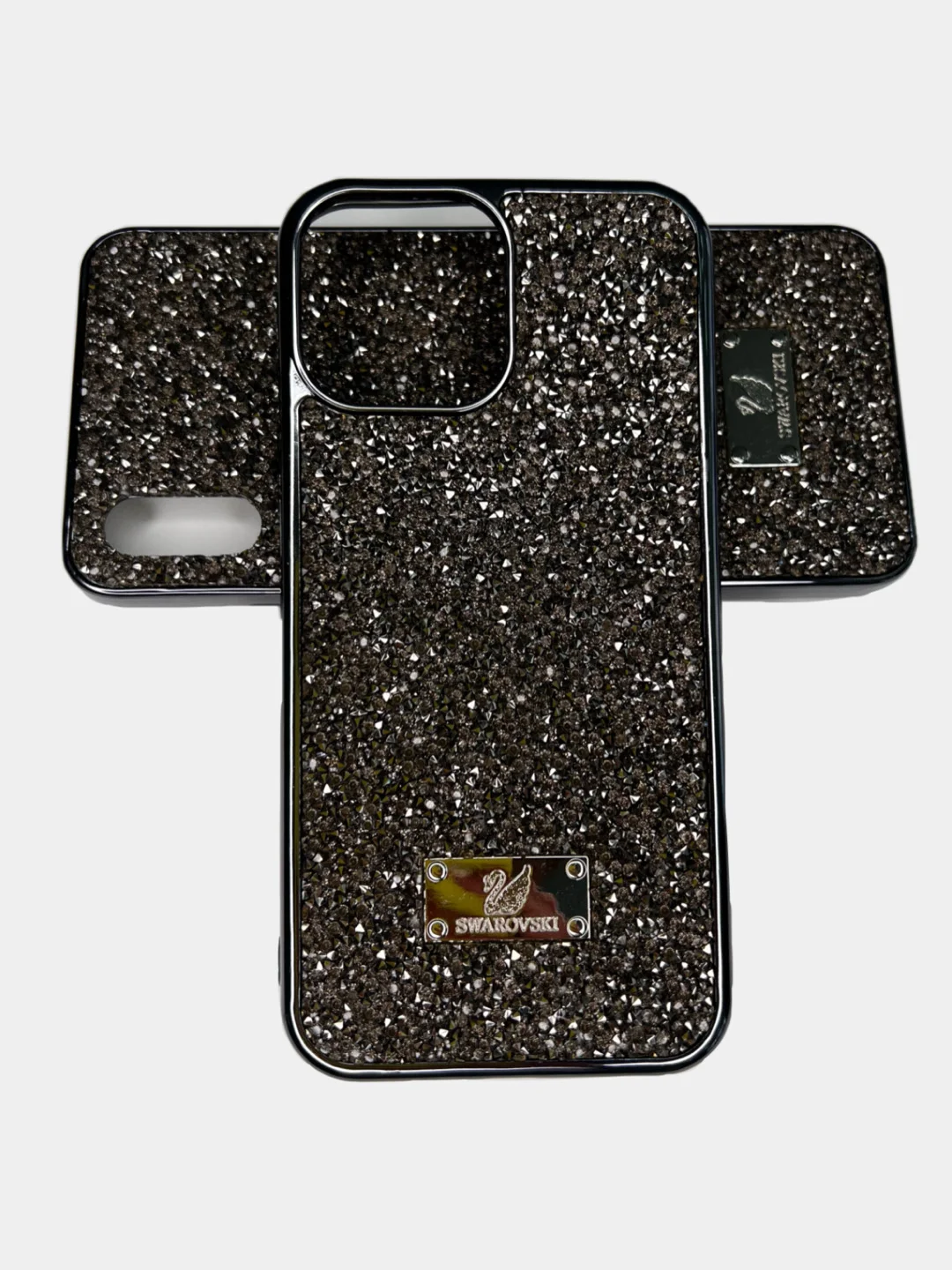 Угольный чехол со стразами iPhone 11, 12, 12 Pro, 12 Pro Max, 13, 13 Pro, 13 Pro Max