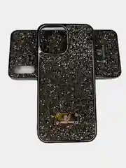 Угольный чехол со стразами iPhone 11, 12, 12 Pro, 12 Pro Max, 13, 13 Pro, 13 Pro Max