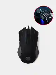 Черный бесшумная проводная игровая компьютерная мышь Forka с RGB подсветкой, 6 кнопок