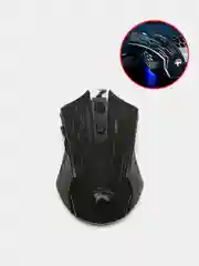 Угольный бесшумная проводная игровая компьютерная мышь Forka с RGB подсветкой, 6 кнопок