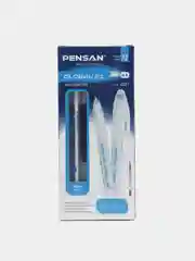 Ручка шариковая Pensan Global-21, цвет чернил синий, 12 штук, линия 0,3 мм