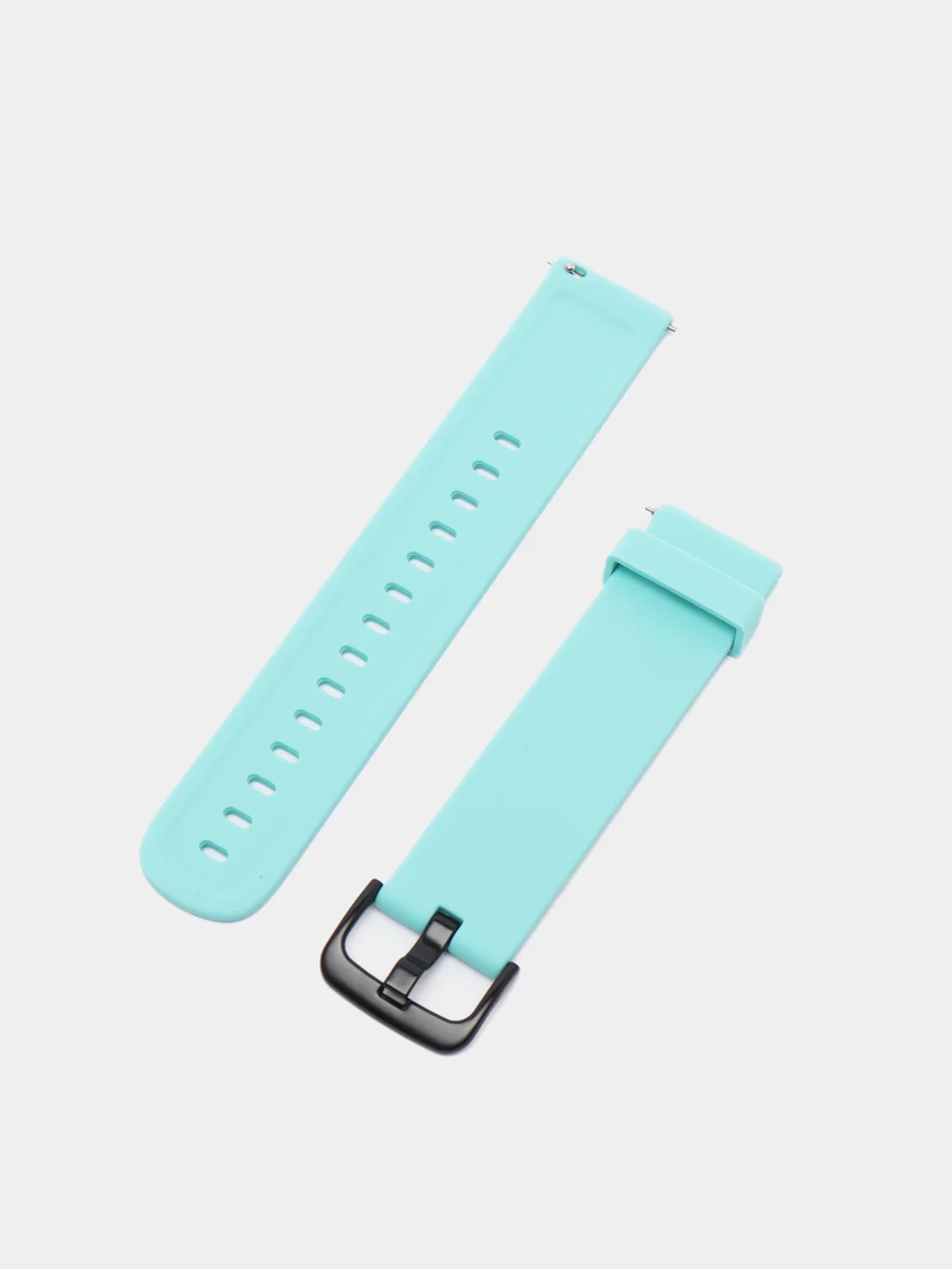 Бирюзовый силиконовый ремешок для Xiaomi Amazfit Bip/ Samsung/Huawei, 20 мм, с кнопкой Универсальный