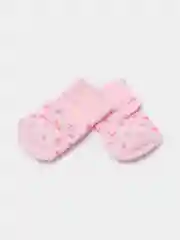 Розовый носочки для новорожденных с игрушкой, детские нескользящие носки для малышей