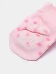 Розовый носочки для новорожденных с игрушкой, детские нескользящие носки для малышей