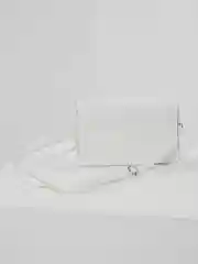 Белый женская сумка через плечо, стеганая