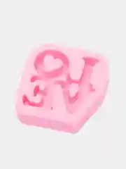 Розовый форма силиконовая для мыла "Love"