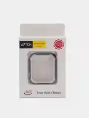 Белый защитный бампер чехол для Apple Watch 7 41, 45 мм рамка