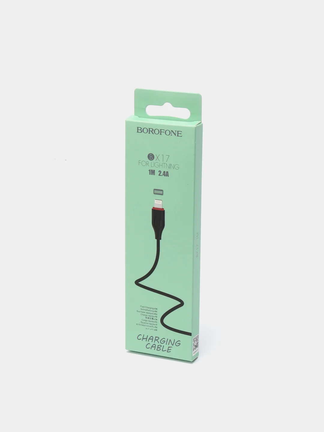 Черный кабель Borofone BX17, быстрая зарядка 2.4 A, 1 м, Lightning, Type-C, Micro-USB