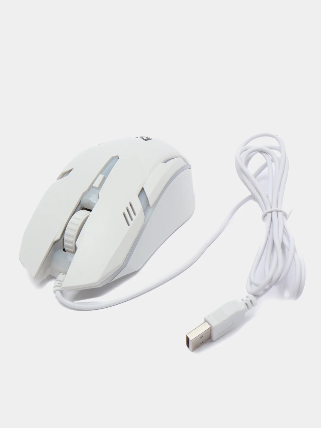 Белый мышь проводная с подсветкой Defender Cyber MB-560L