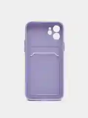 Лавандовый чехол для iPhone 11, 12, 13, Pro, Max, 7, 8, Plus, с карманом для карт, защита камеры
