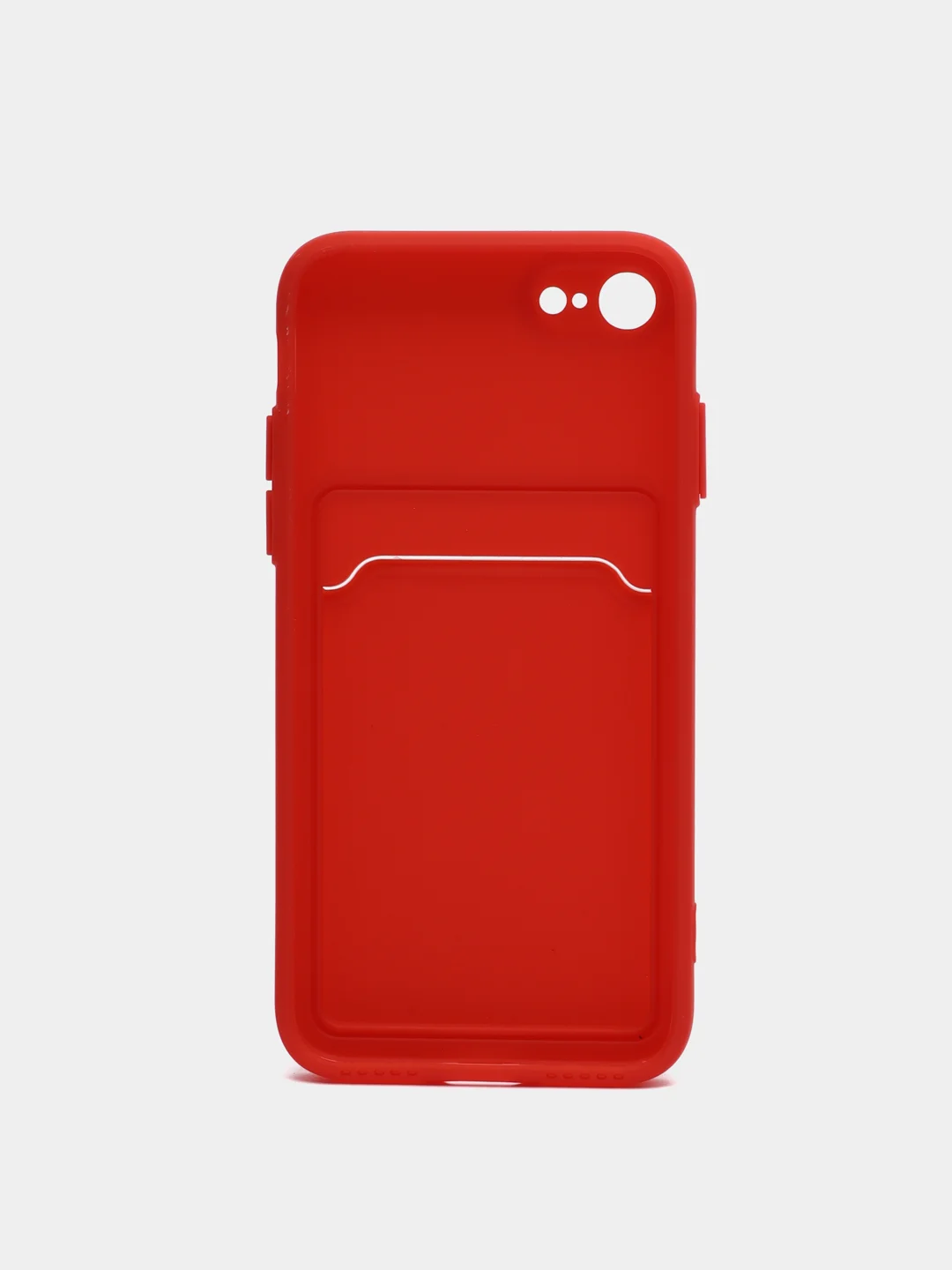 Красный чехол для iPhone 11, 12, 13, Pro, Max, 7, 8, Plus, с карманом для карт, защита камеры