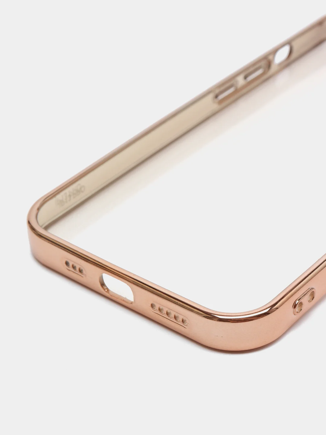 Золотой чехол для iPhone 13 Pro Max силиконовый айфон про макс прозрачный