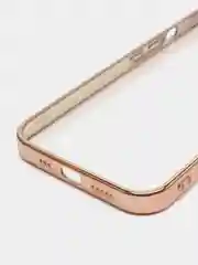 Золотой чехол для iPhone 13 Pro Max силиконовый айфон про макс прозрачный