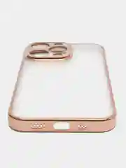 Золотой чехол для iPhone 13 Pro Max силиконовый айфон про макс прозрачный