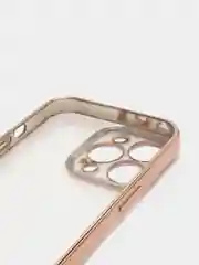 Золотой чехол для iPhone 13 Pro Max силиконовый айфон про макс прозрачный