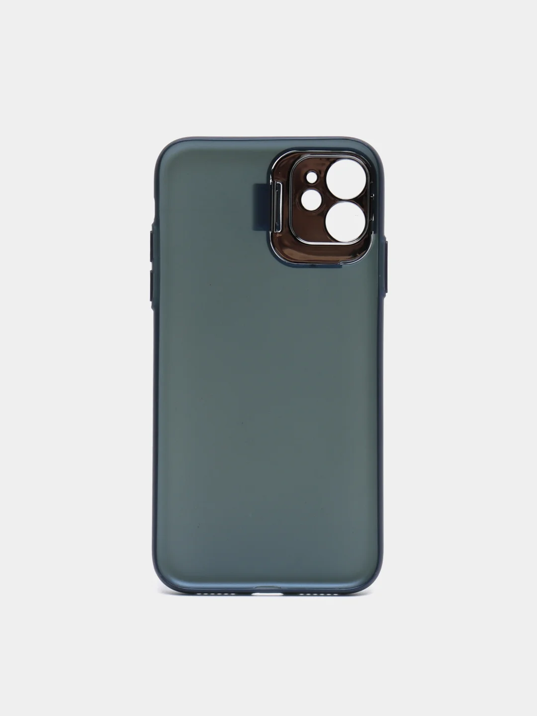 Синий чехол для iPhone 11 пластиковый матовый ультратонкий с защитой камеры