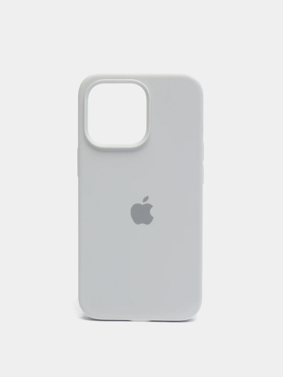 Белый чехол iPhone 13 Pro 6.1" Силиконовый с логотипом (Silicone Case) Закрытый низ