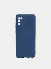 Темно-синий чехол для Samsung A02S / A025F, силиконовый, противоударный, матовый, с бархатом внутри