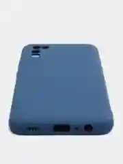 Темно-синий чехол для Samsung A02S / A025F, силиконовый, противоударный, матовый, с бархатом внутри