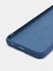Темно-синий чехол для Samsung A02S / A025F, силиконовый, противоударный, матовый, с бархатом внутри